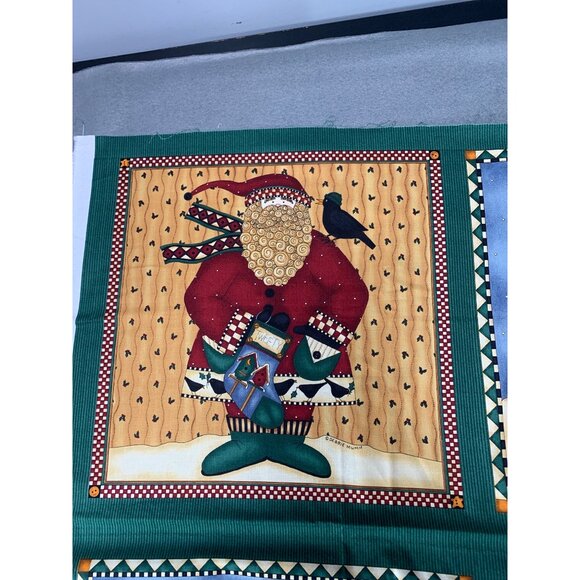 Debbie Mumms "Mumms The Word" Christmas Santa Fabric Panel Quilting Crafts - Picture 3 of 8